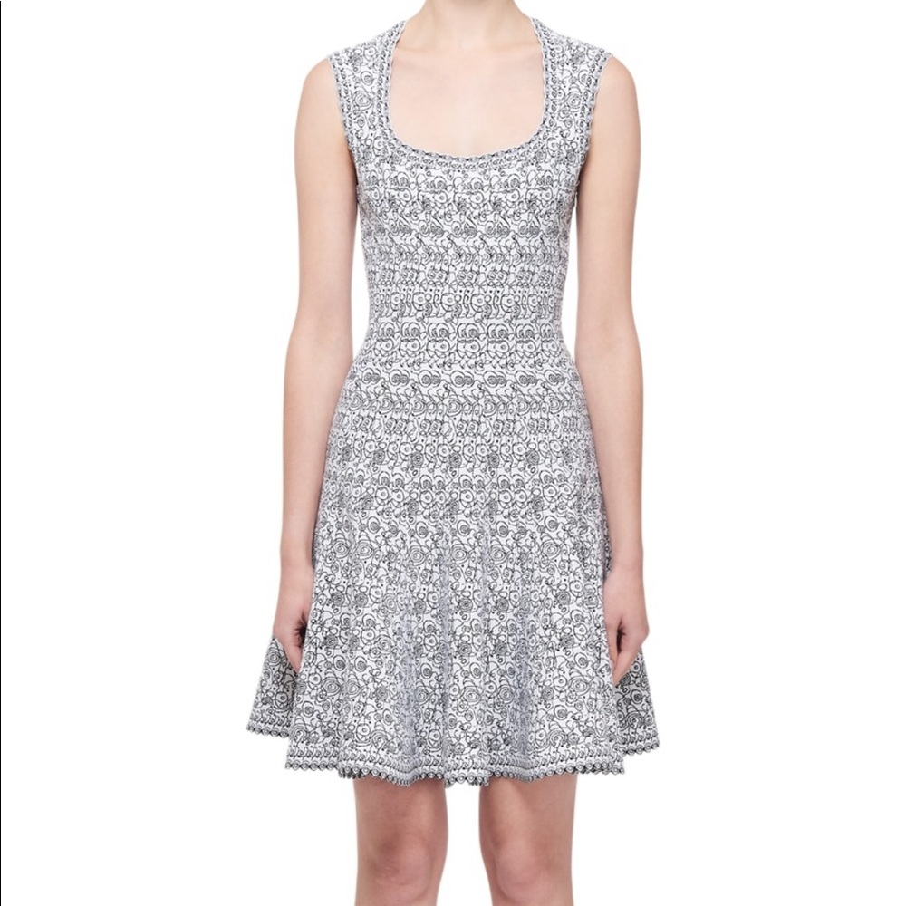 ALAIA Sleeveless Labyrinth Intarsia Dress